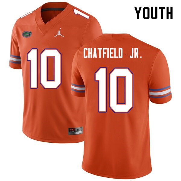 Youth #10 Andrew Chatfield Jr. Florida Gators College Football Jersey Orange